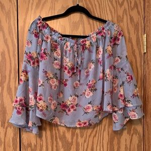 Off the Shoulder Floral Blouse